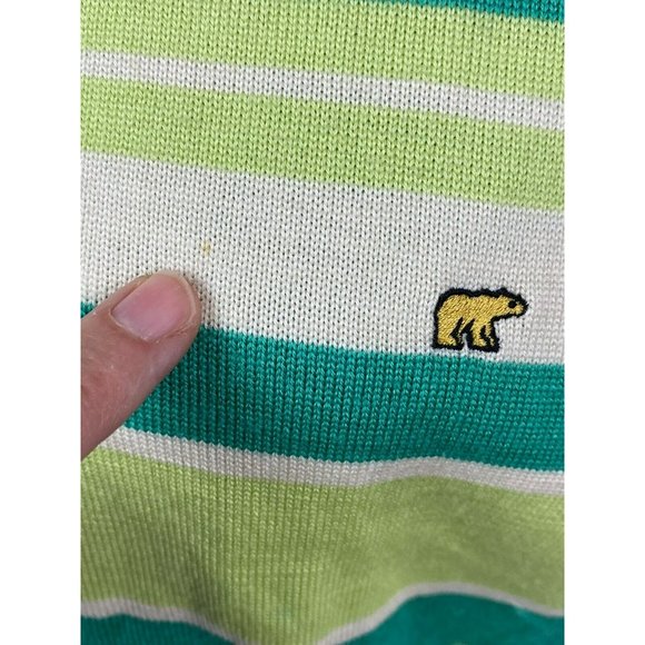 Vtg Golden Bear Jack Nicklaus Golf Jacket Womens Knit & Cotton Twill Green White - Picture 6 of 8
